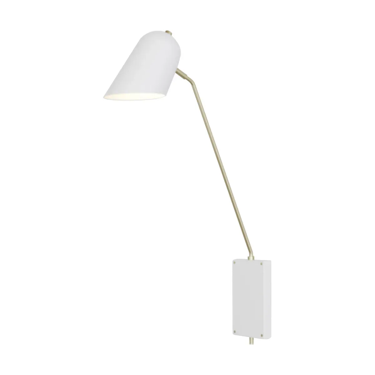 Applique blanche en laiton Cliff - Lambert & Fils