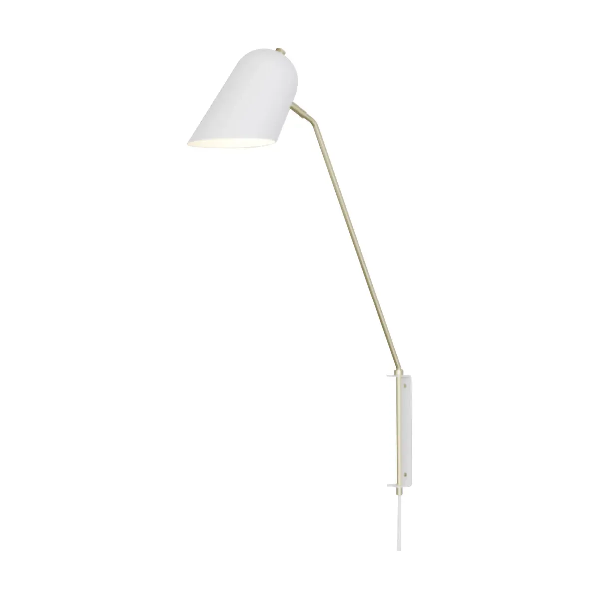 Applique avec prise blanche en laiton Cliff - Lambert & Fils