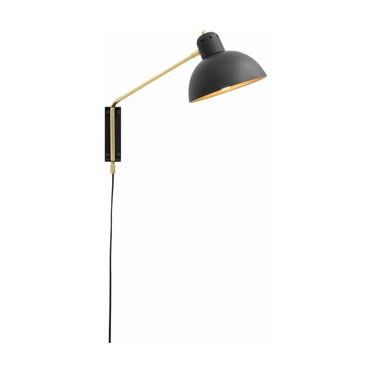 Applique avec prise en laiton noir 47 cm Waldorf - Lambert & Fils