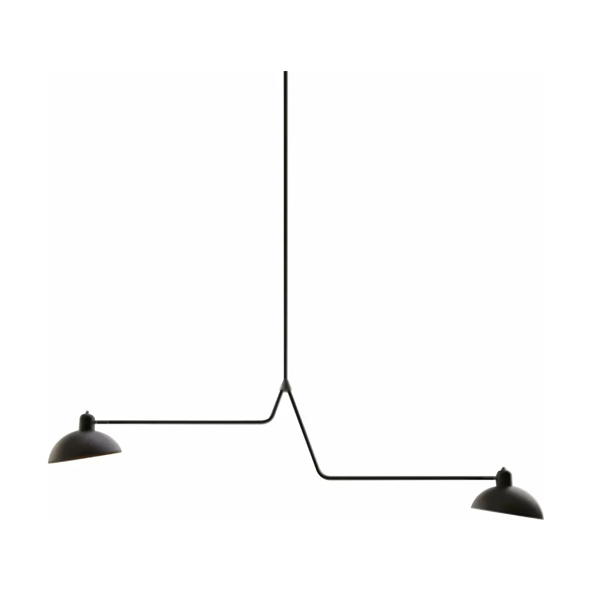 Suspension double en aluminium noir 91 cm Waldorf - Lambert & Fils