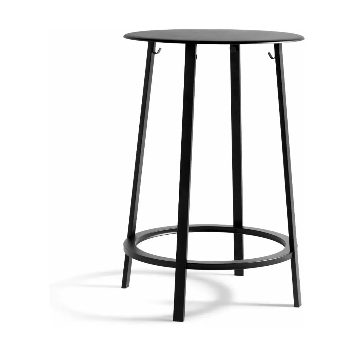 Table haute en aluminium noir Revolver - HAY