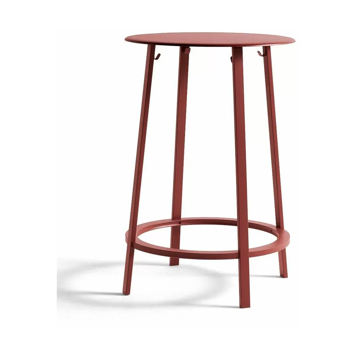Table haute en aluminium rouge Revolver - HAY
