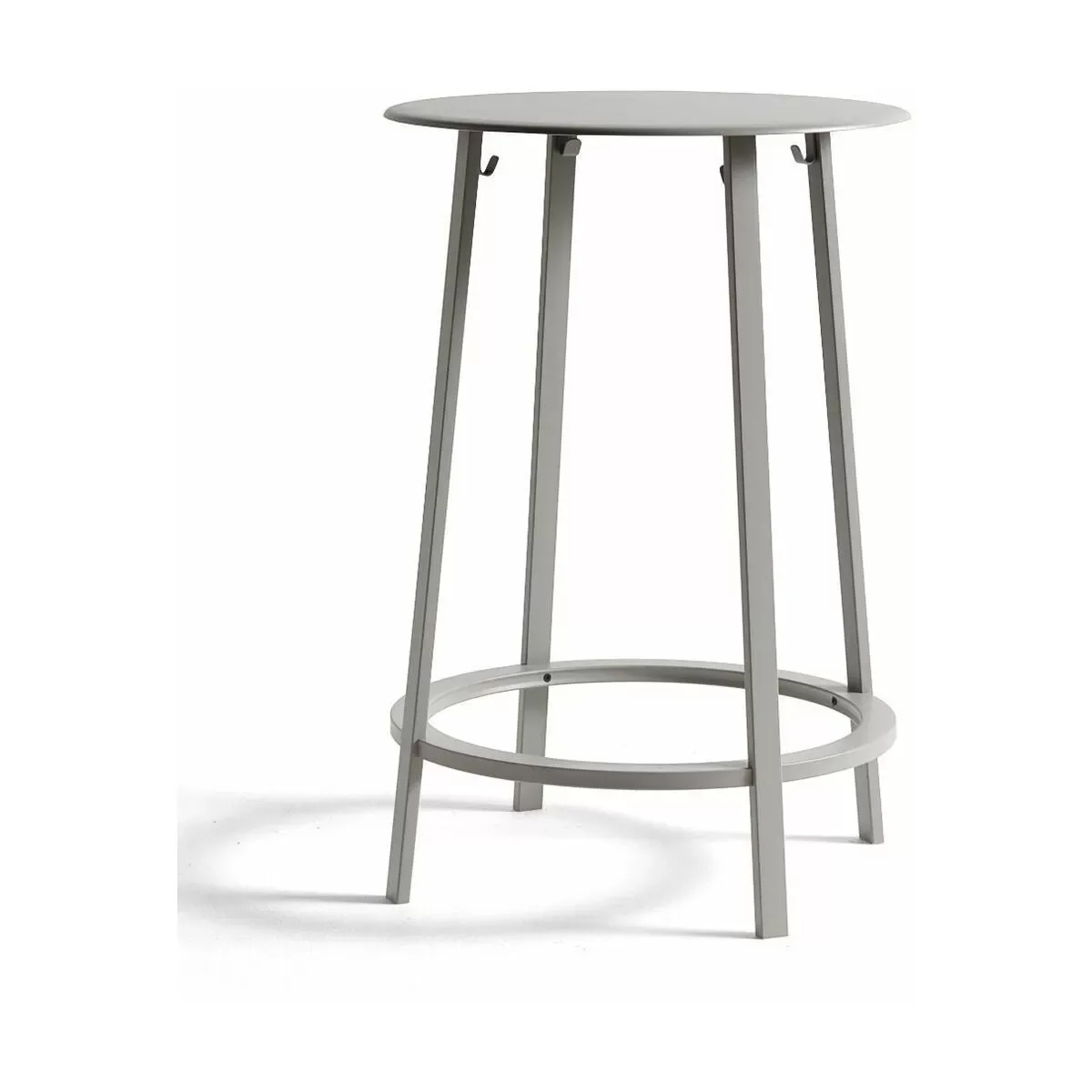Table haute en aluminium gris Revolver - HAY
