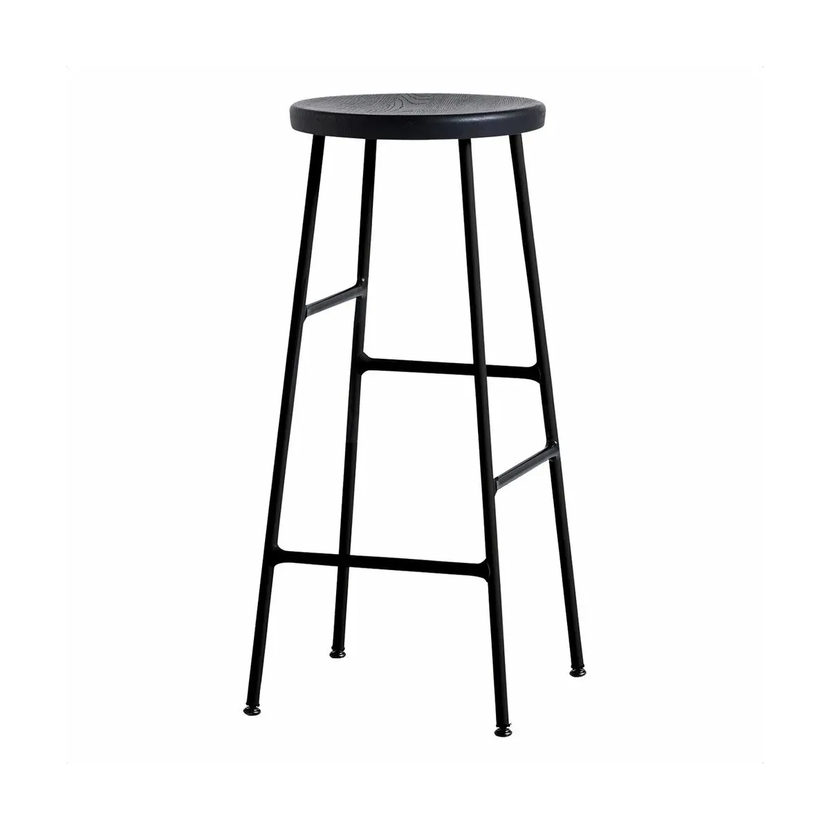 Tabouret de bar en acier noir 75 cm Cornet High - HAY