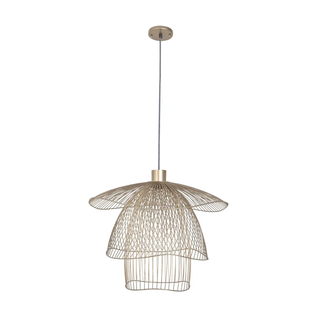 Suspension en métal champagne S Papillon - Forestier