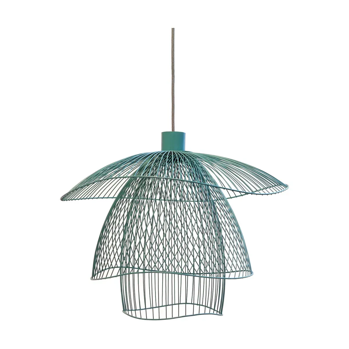 Suspension en métal bleutée S Papillon - Forestier