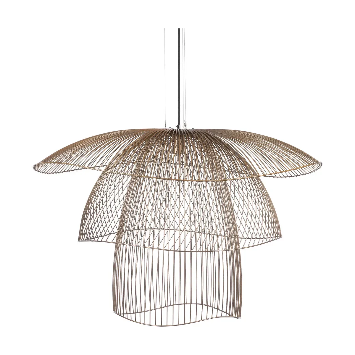 Suspension en métal champagne L Papillon - Forestier