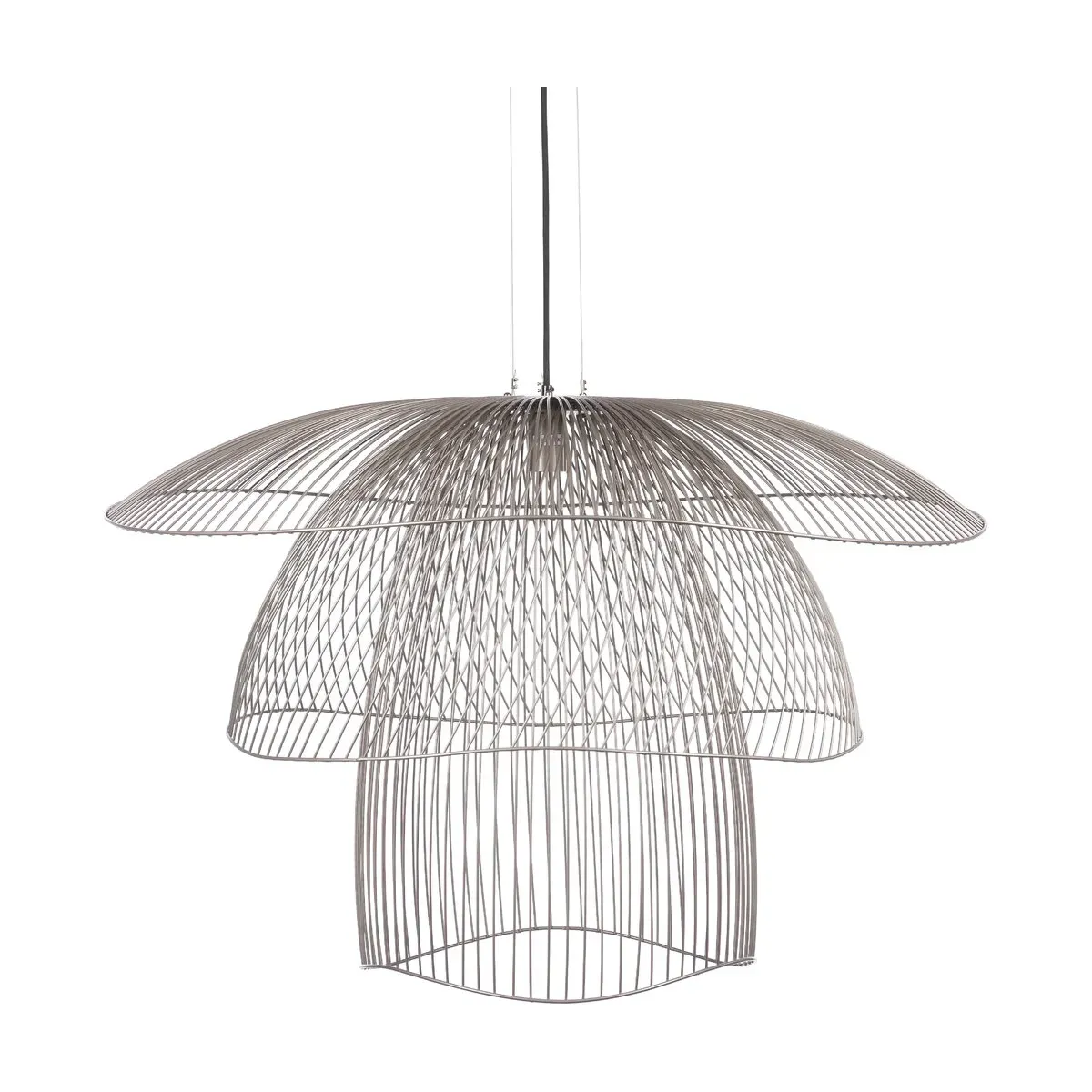 Suspension en métal taupe L Papillon - Forestier