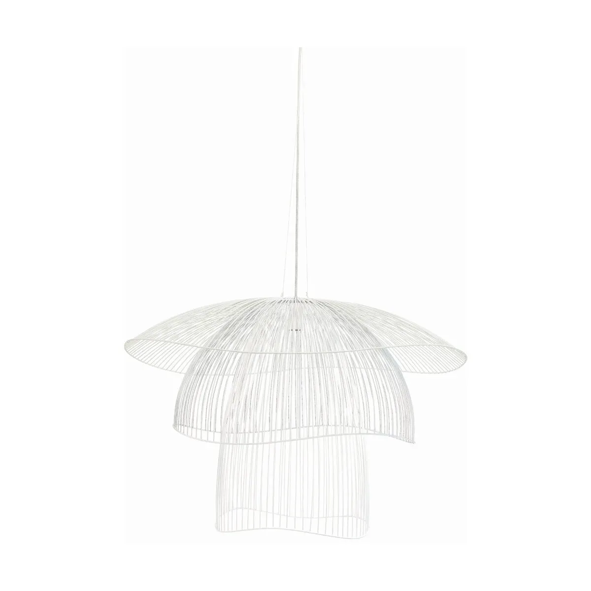 Suspension en métal blanche L Papillon - Forestier