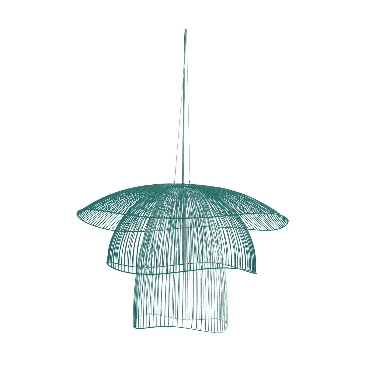 Suspension en métal bleutée L Papillon - Forestier