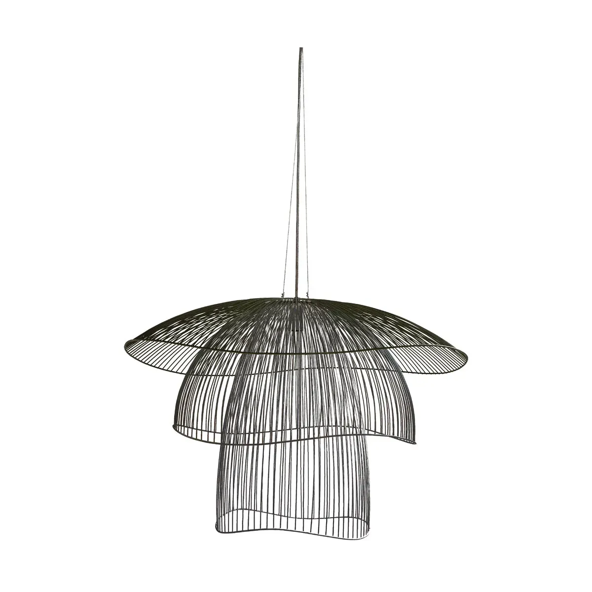 Suspension en métal noire L Papillon - Forestier