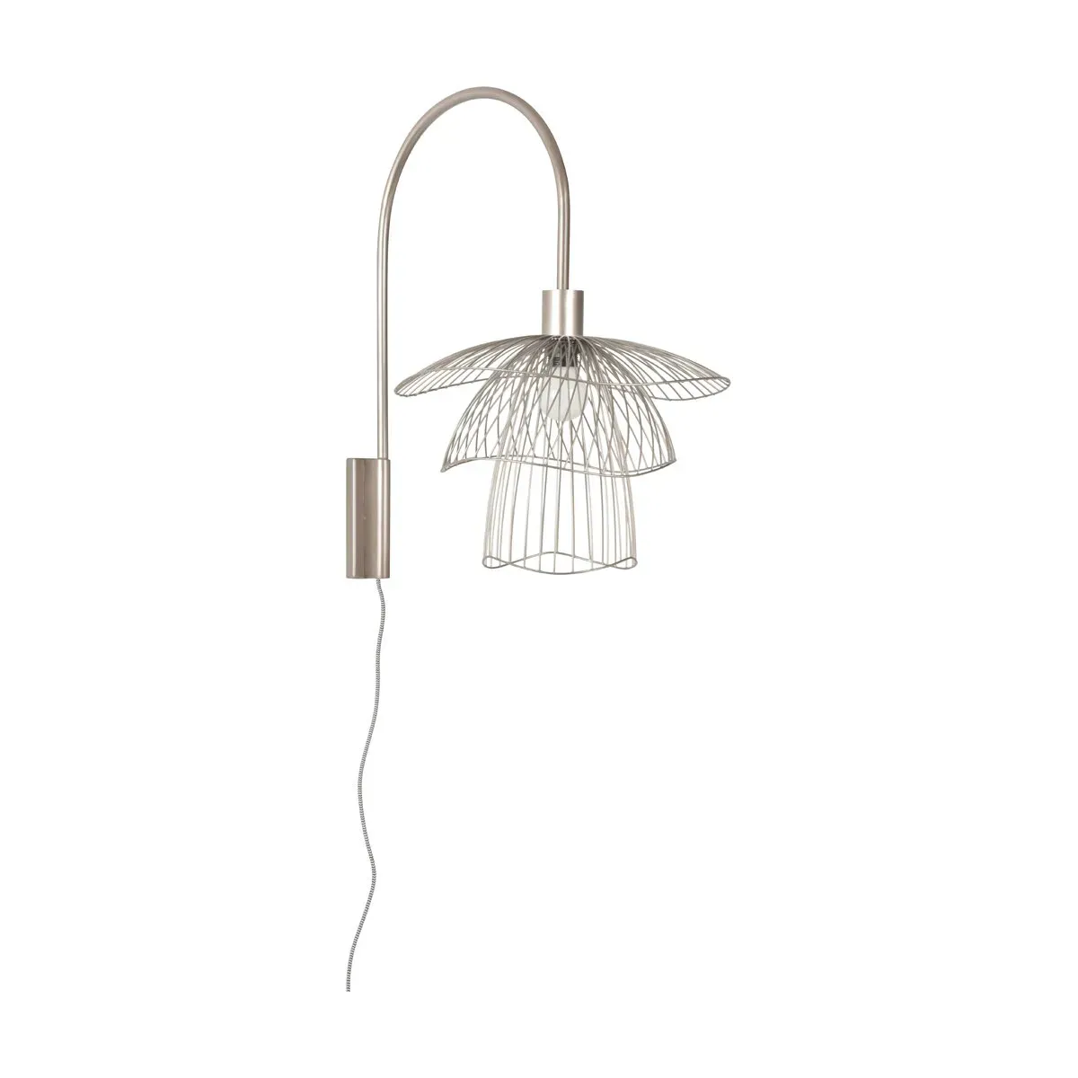 Applique en métal taupe XS Papillon - Forestier