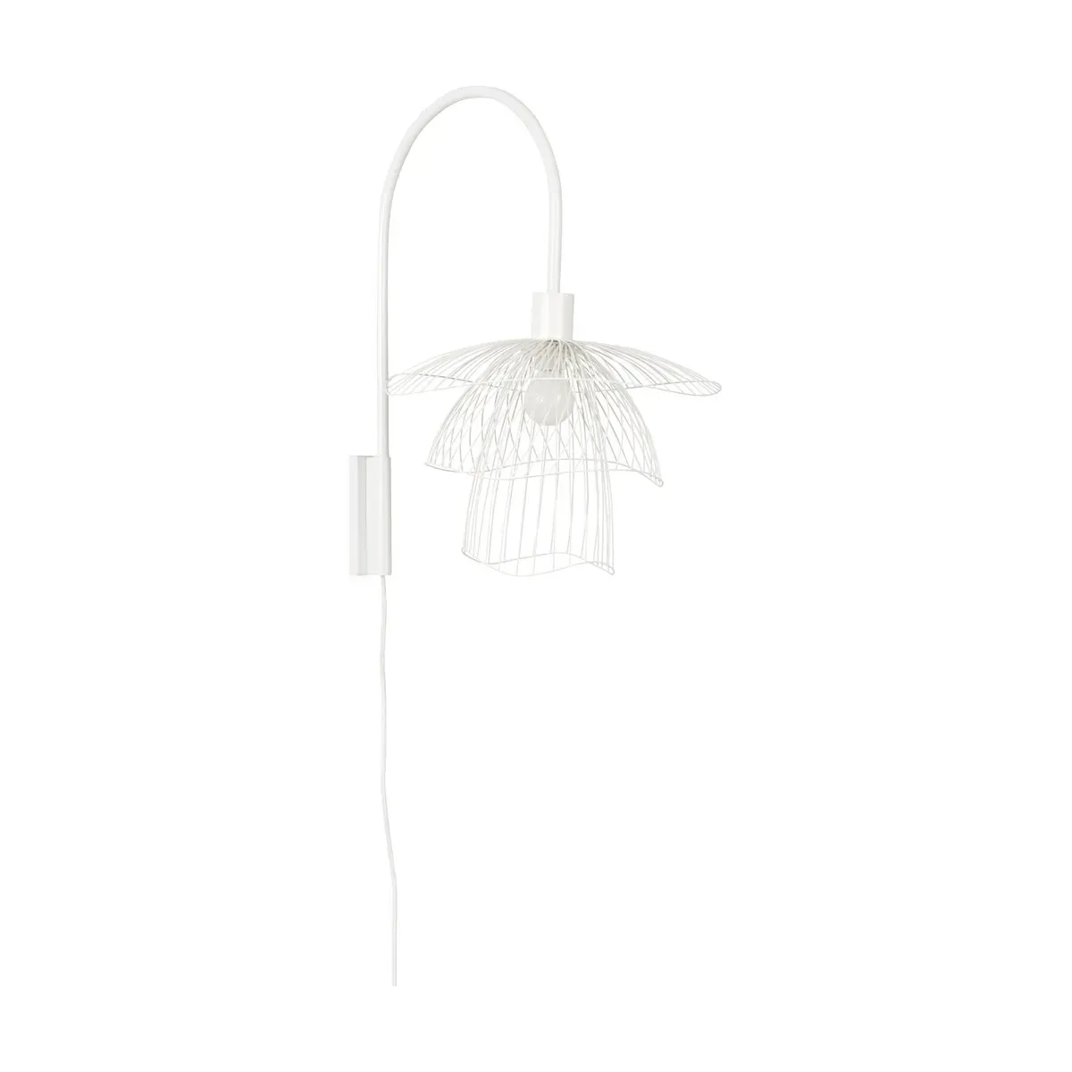 Applique en métal blanche XS Papillon - Forestier