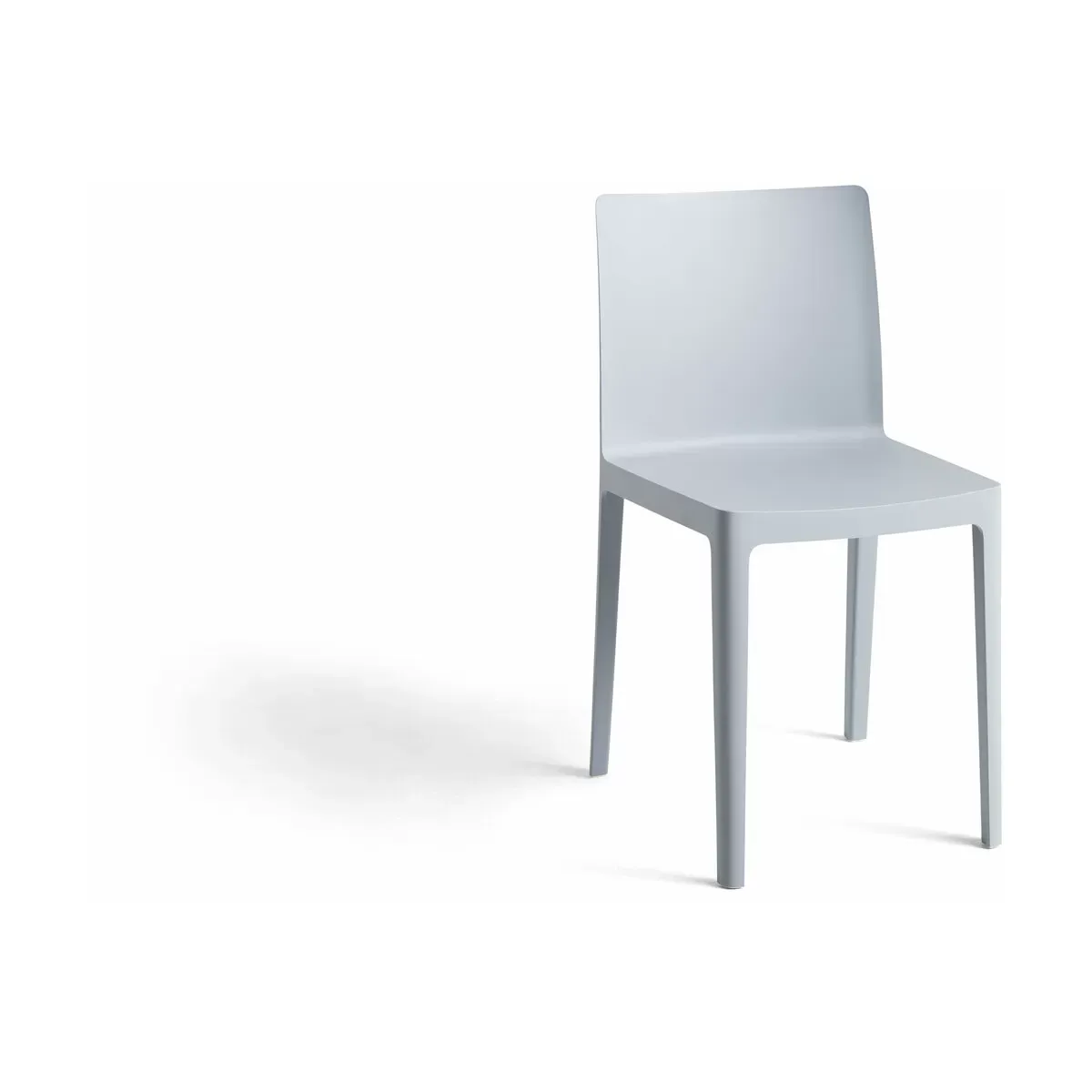 Chaise Élémentaire en plastique bleu gris - HAY