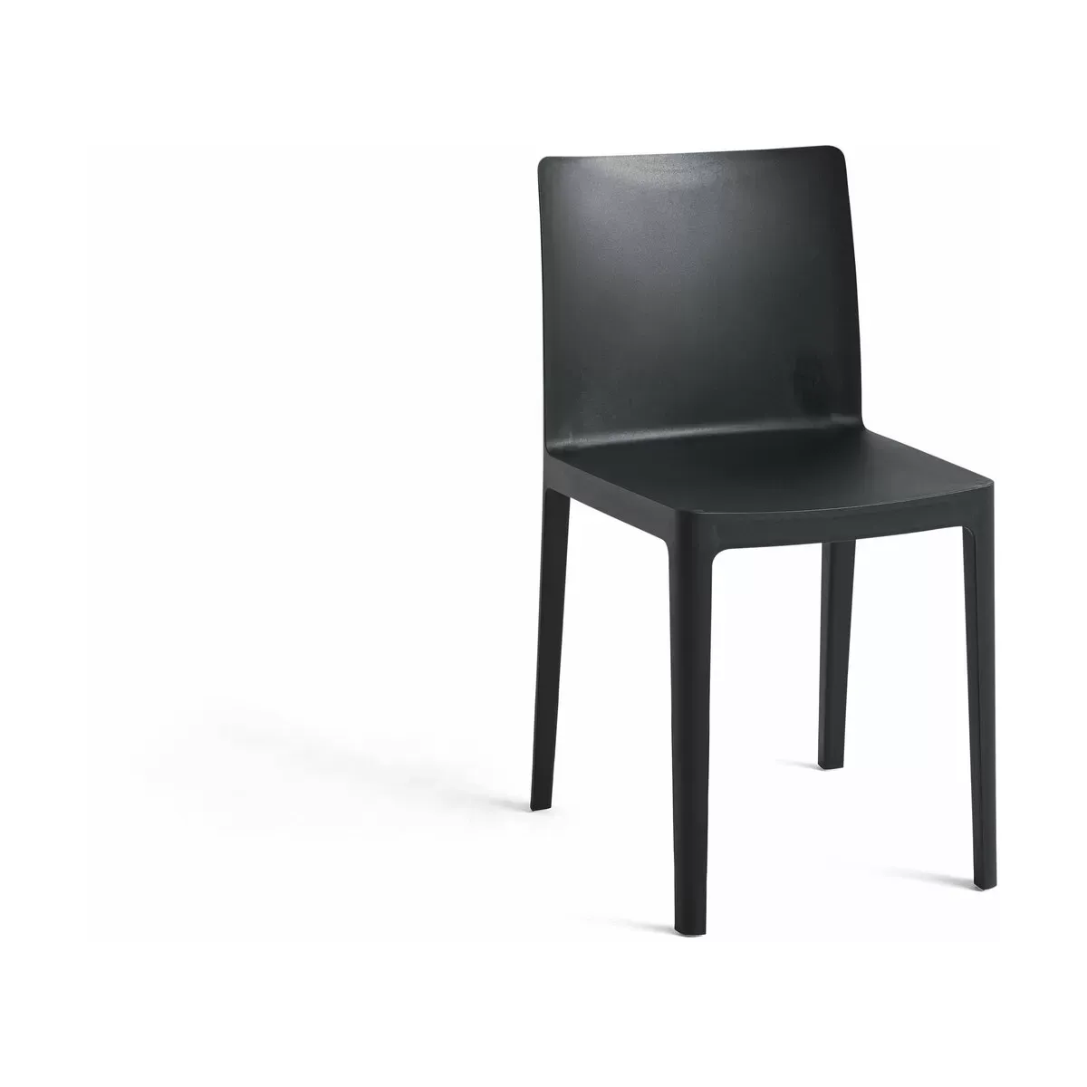 Chaise Élémentaire en plastique noir - HAY