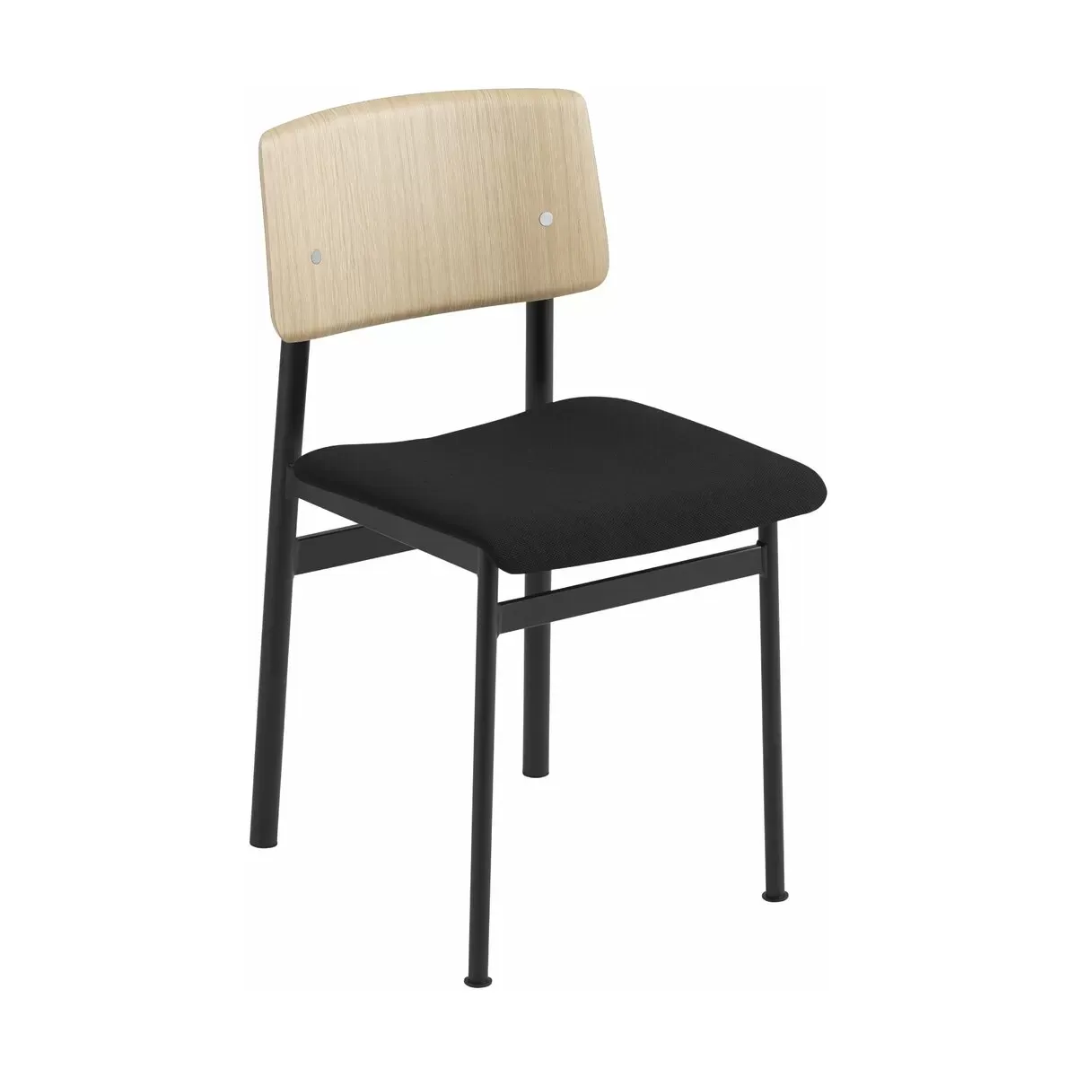 Chaise en chêne et assise noire Loft - Muuto