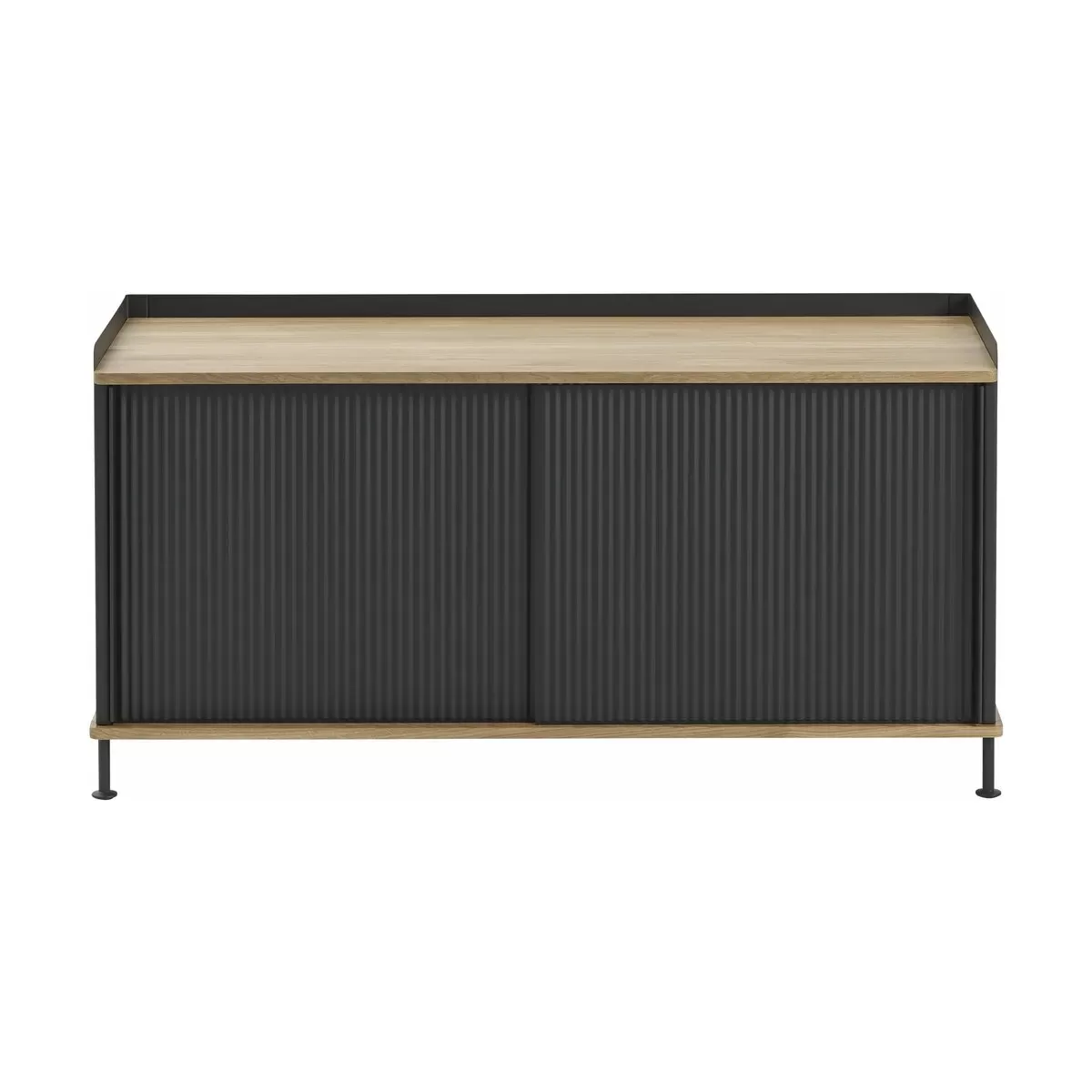 Buffet noir et chêne 124 cm Enfold - Muuto