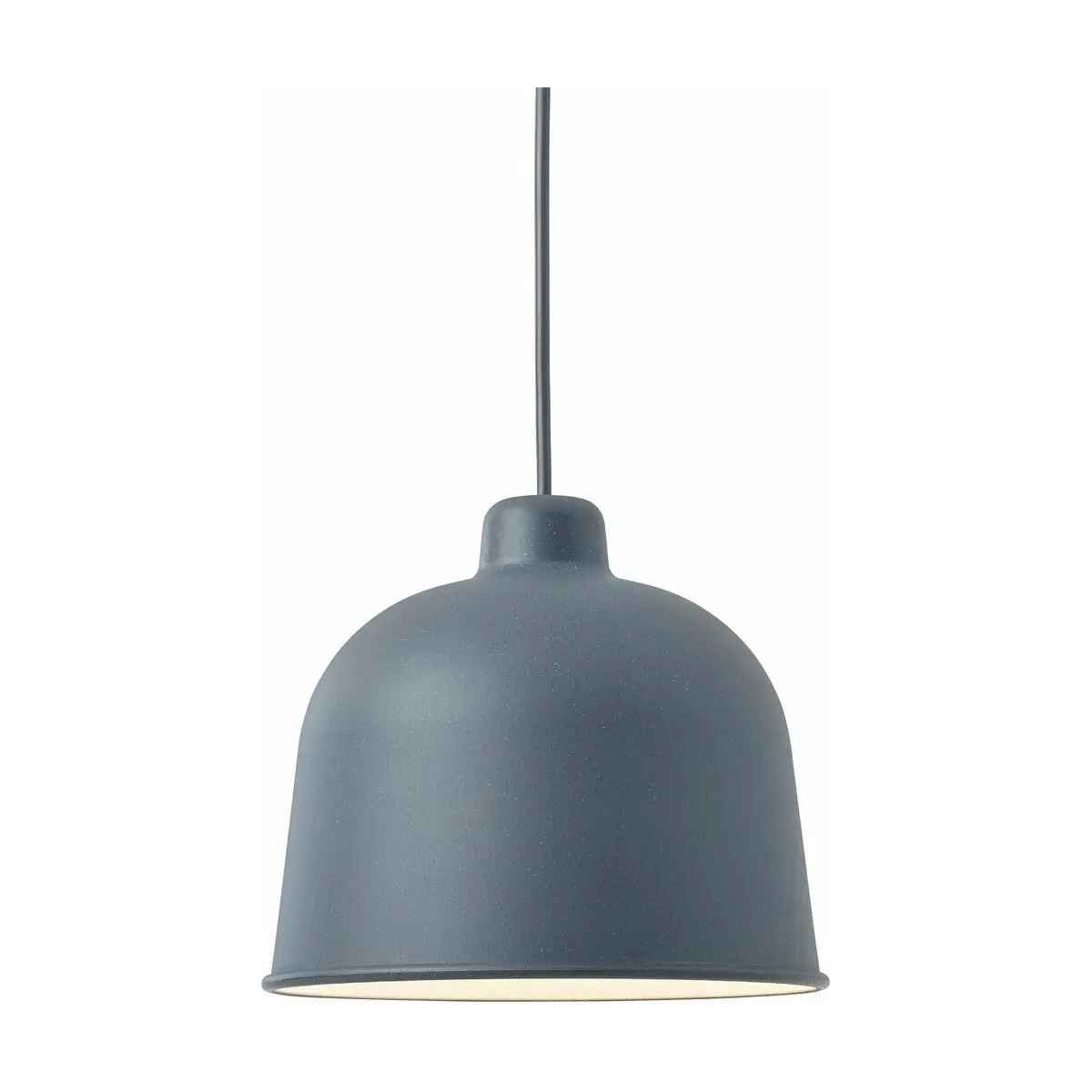 Suspension LED en fibre de bambou bleu gris Grain - Muuto