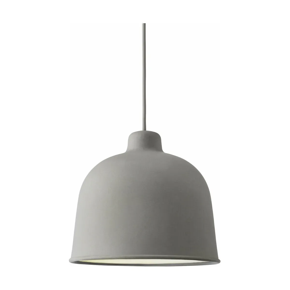 Suspension LED en fibre de bambou gris Grain - Muuto