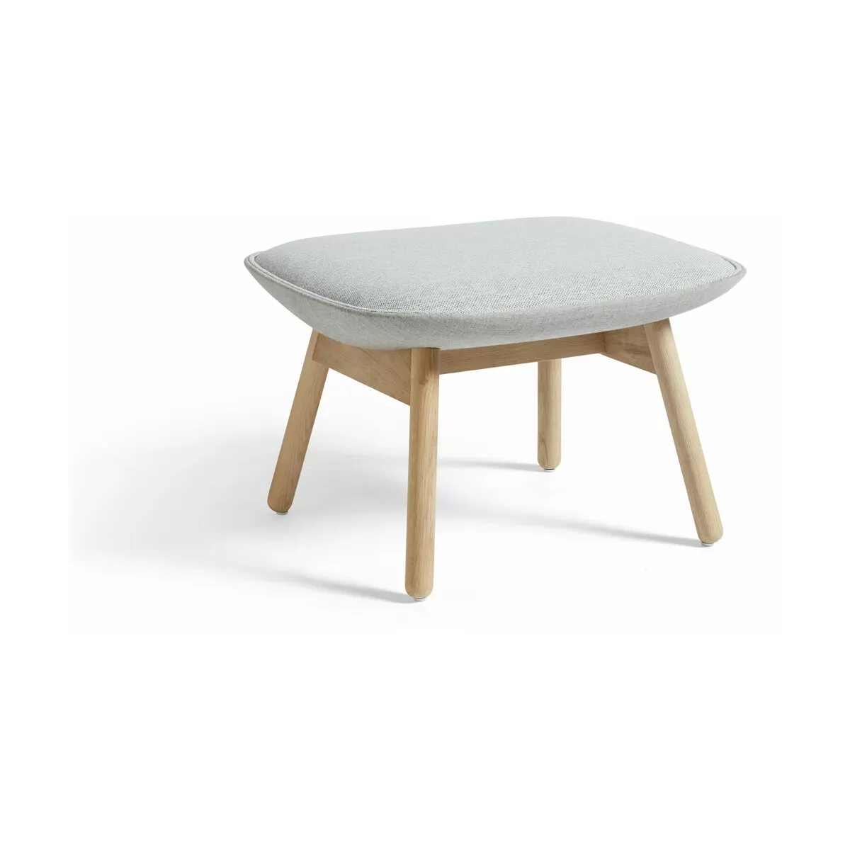 Repose pied gris clair et chêne massif naturel Uchiwa - HAY