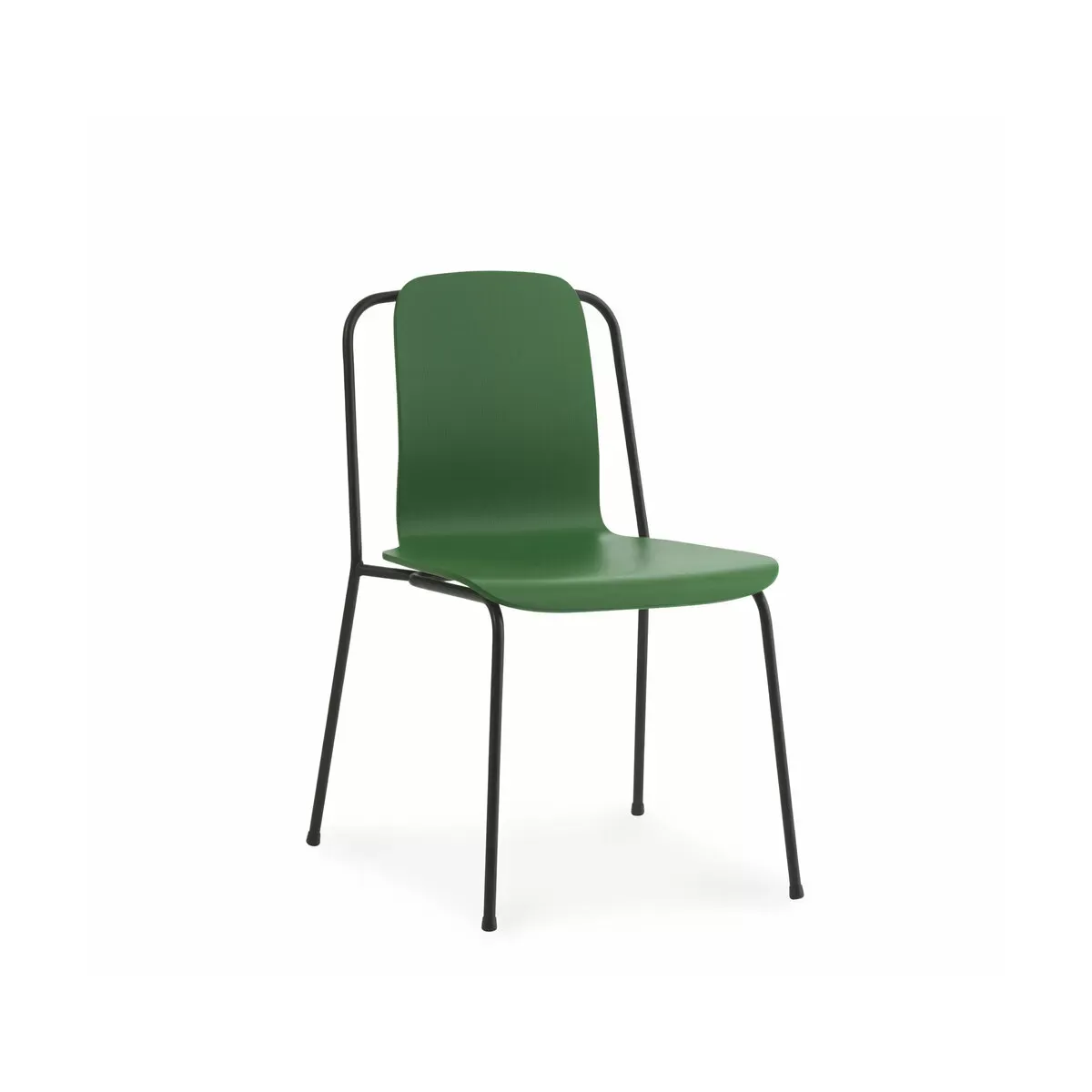 Chaise verte structure noire Studio vert - Normann Copenhagen
