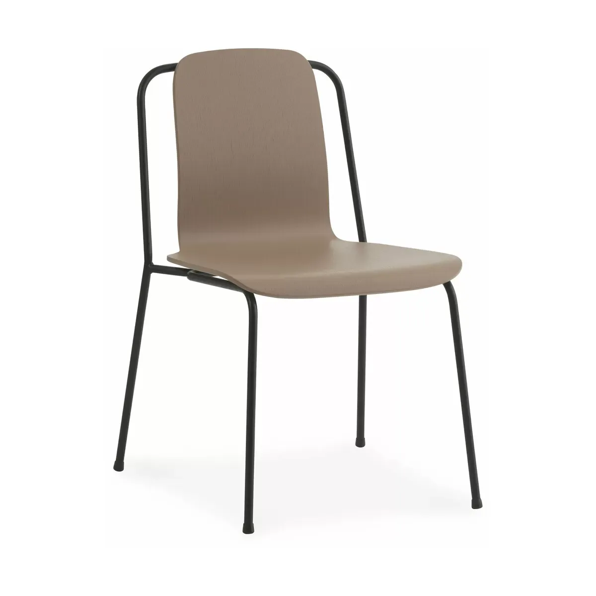 Chaise marron structure noire Studio Brown - Normann Copenhagen