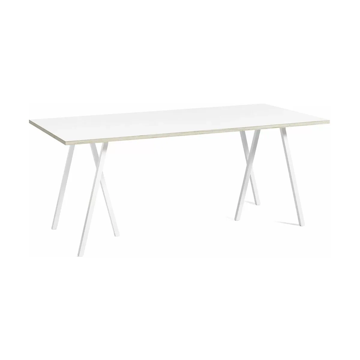 Table en acier blanche L180 cm Loop Stand - HAY