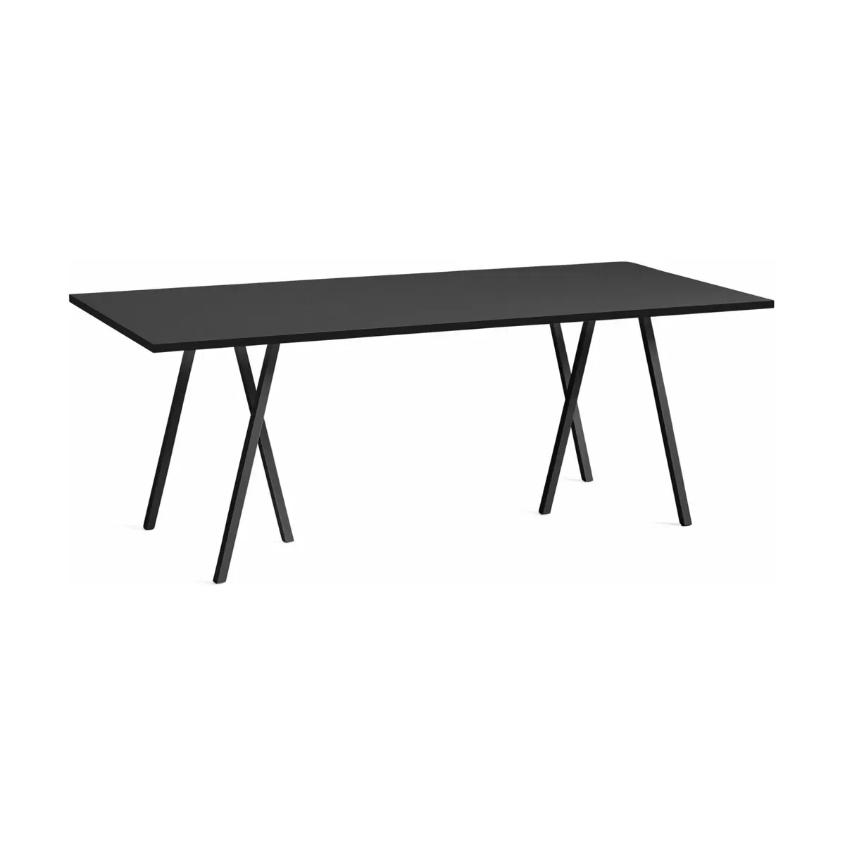 Table en acier noire L200 cm Loop Stand - HAY