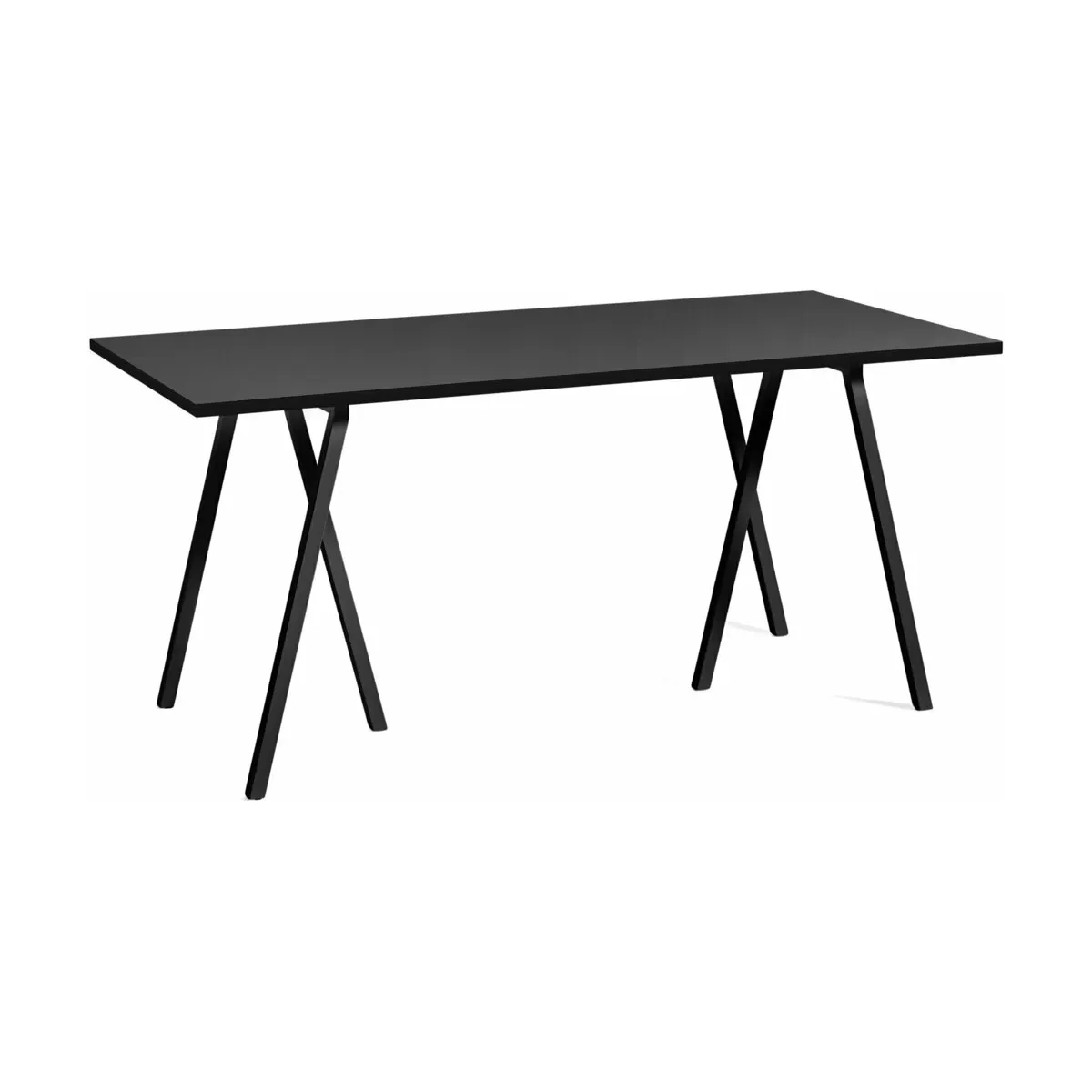 Table en acier noire L160 cm Loop Stand - HAY