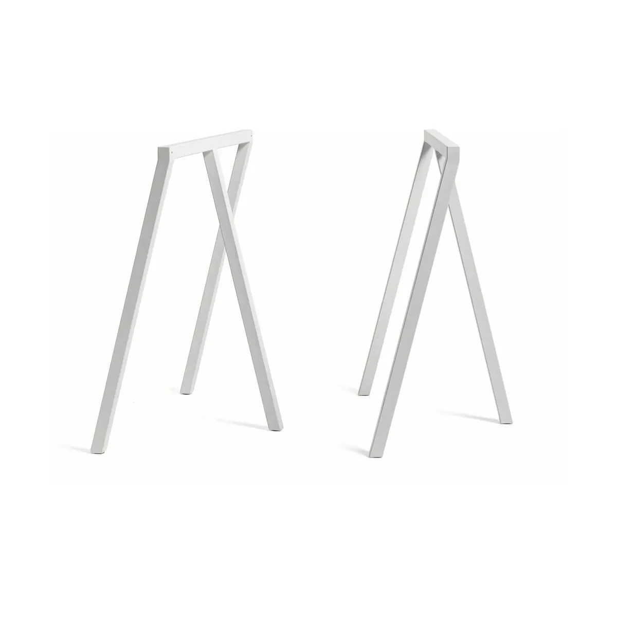 Set de 2 tréteaux en acier blanc Loop Stand - HAY