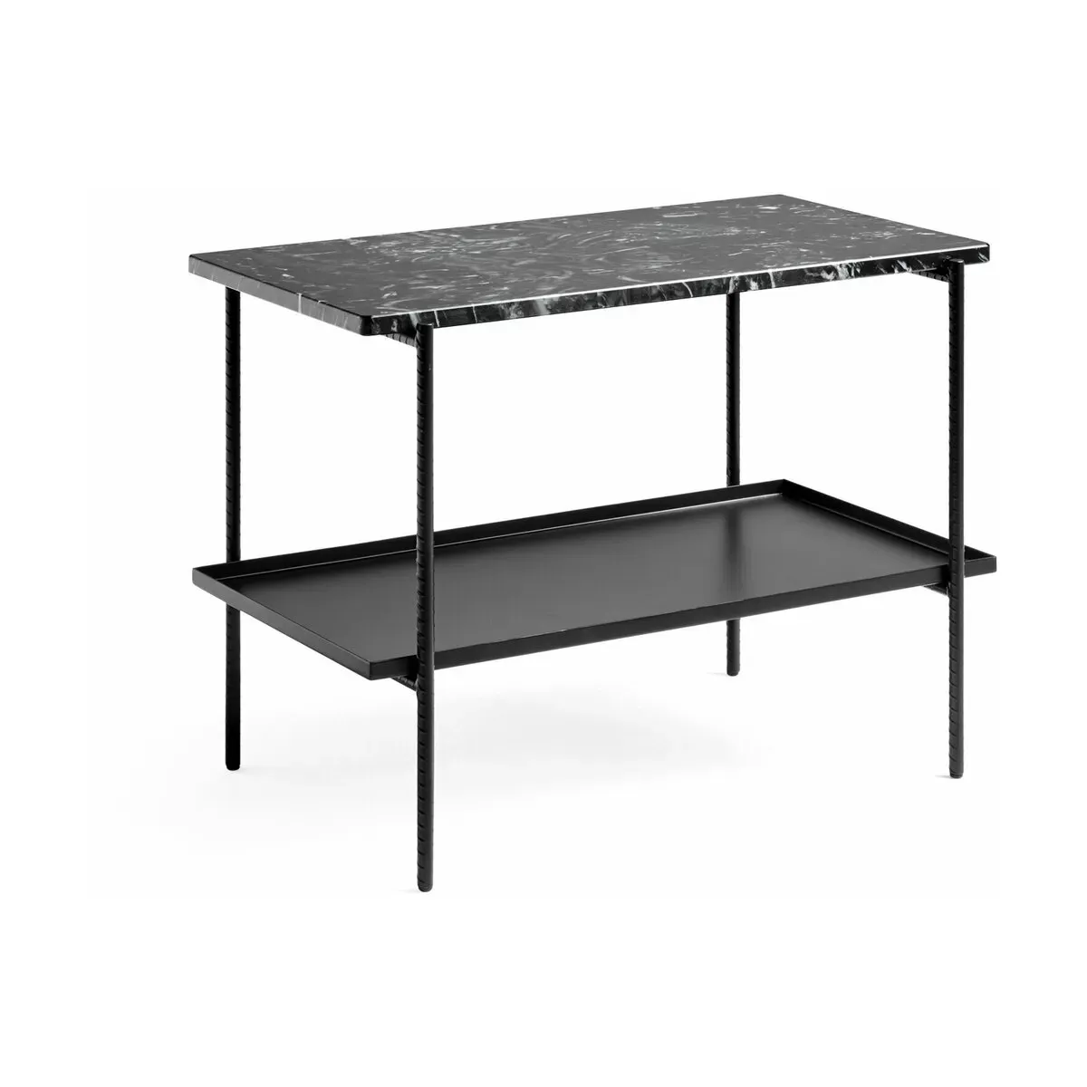 Table basse rectangulaire en marbre noir Rebar - HAY