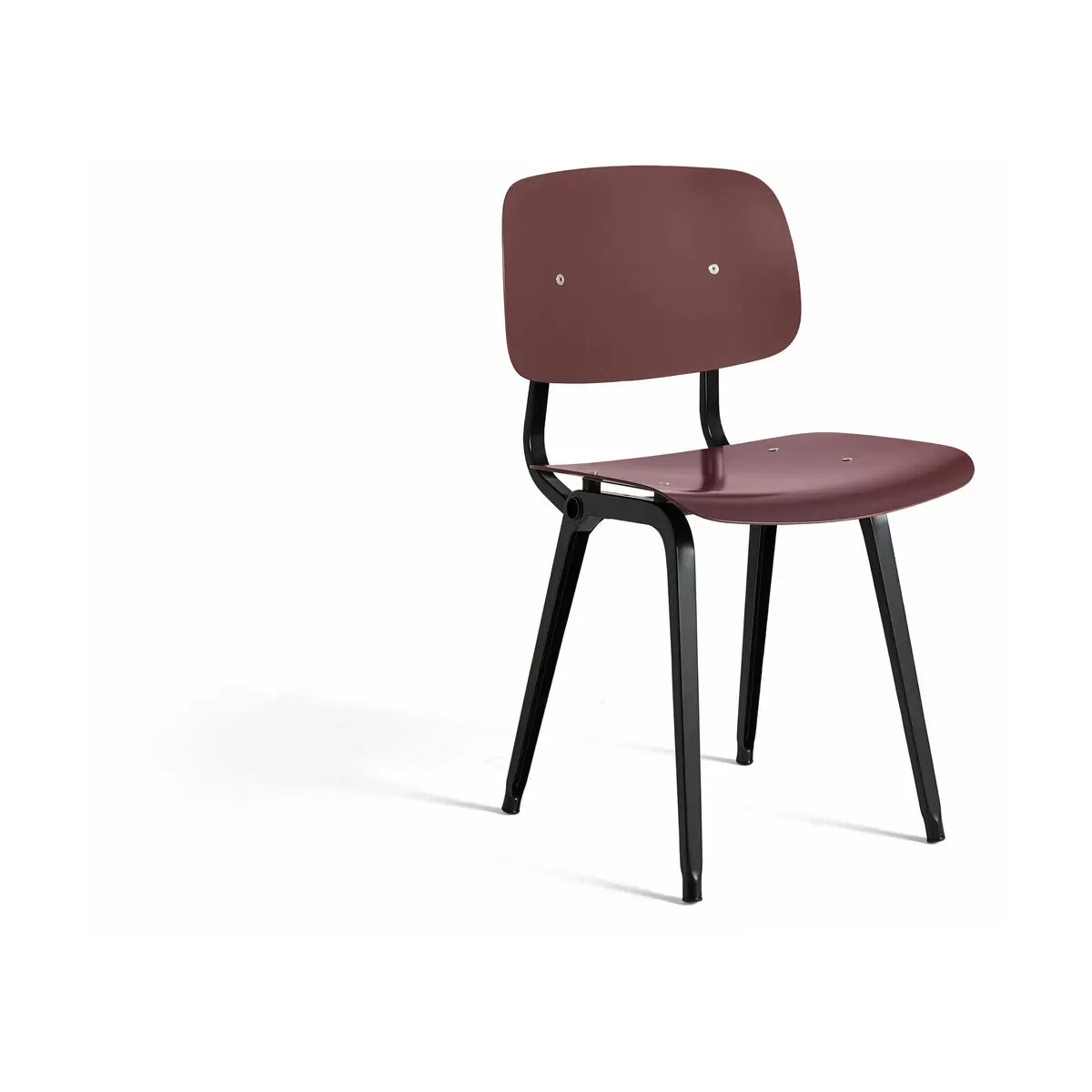 Chaise en acier prune Revolt - HAY