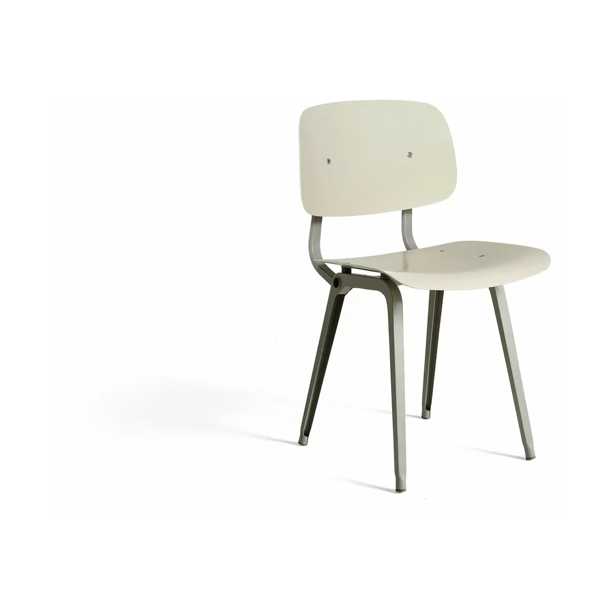 Chaise en acier écru et beige Revolt - HAY