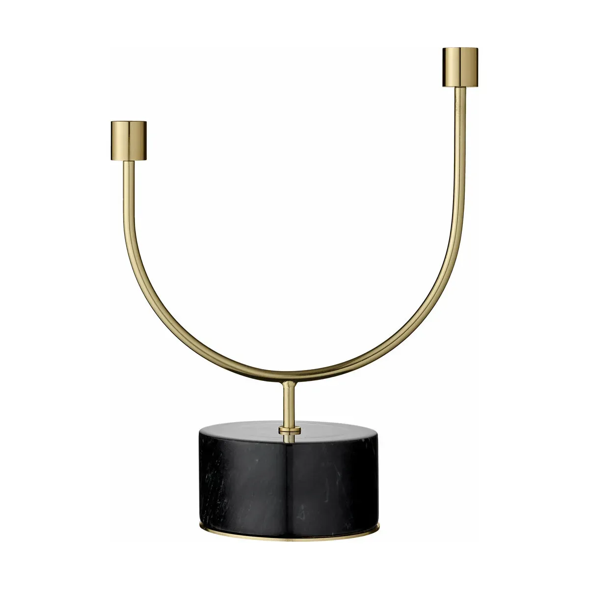 Bougeoir noir et doré 12 cm Grasil - AYTM