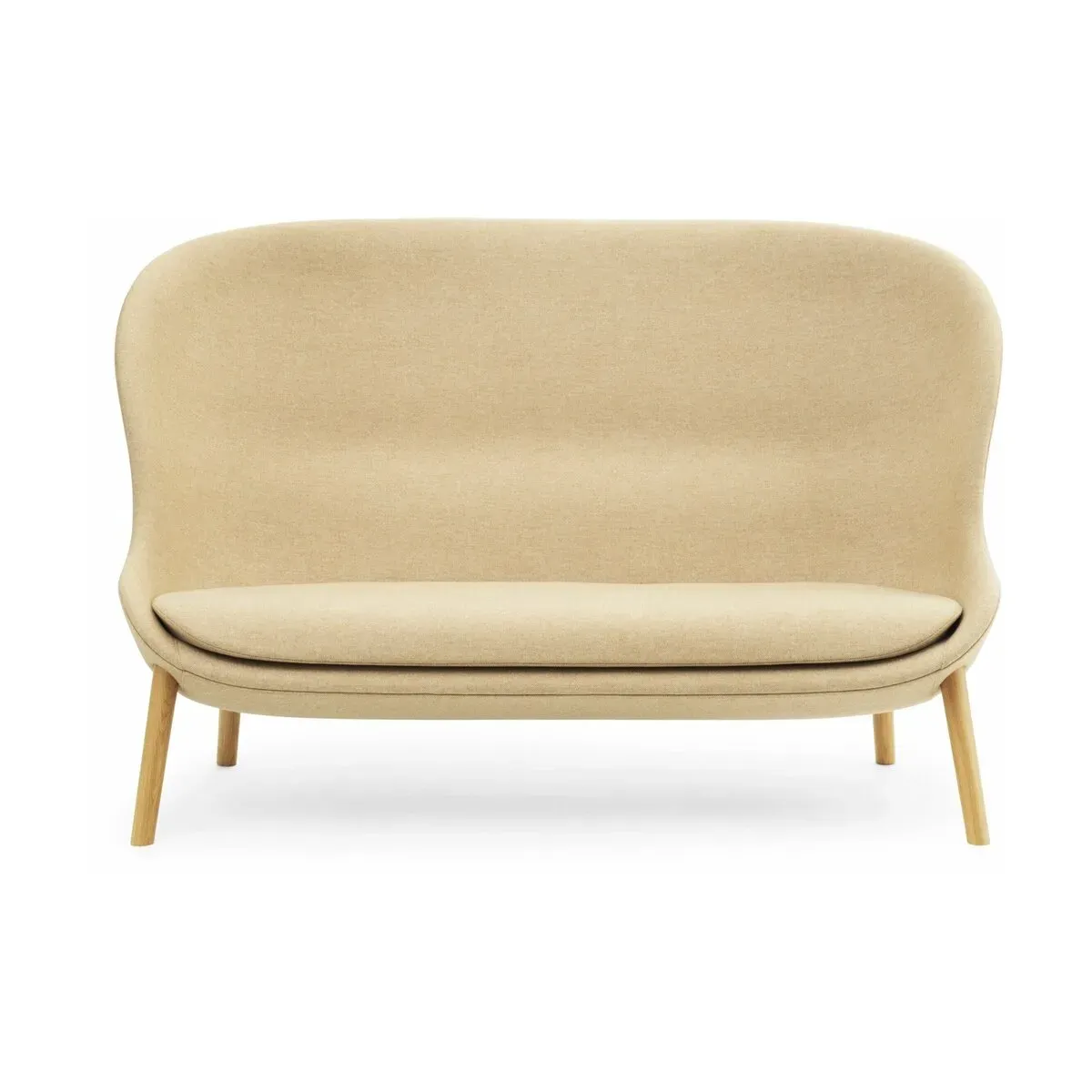Canapé en chêne et tissu beige 168 cm Hyg - Normann Copenhagen