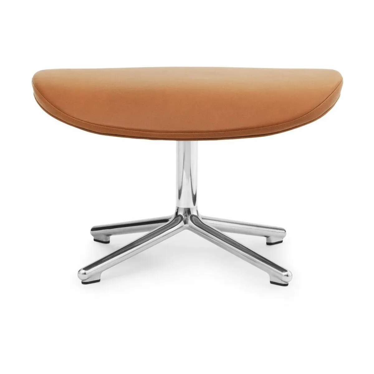 Repose-pieds pivotant en aluminium et pp avec cuir naturel Hyg - Normann Copenhagen