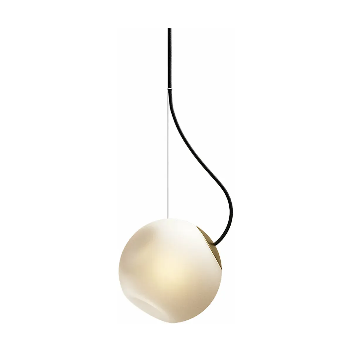 Suspension verre soufflé câble noir Barocco - Nordic Tales