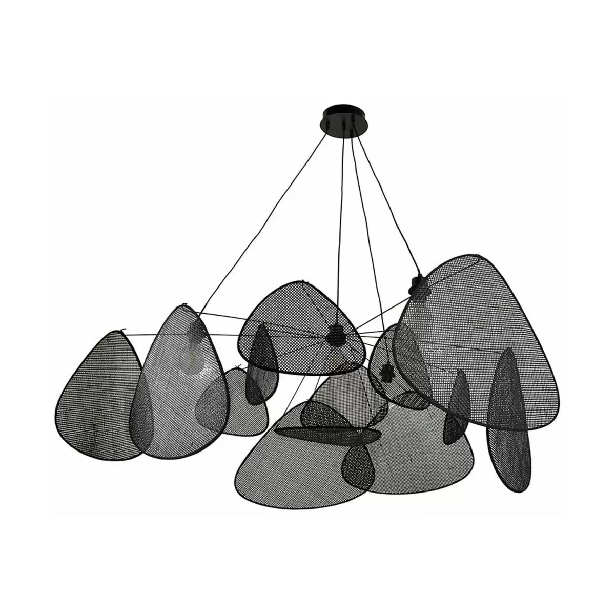 Grande suspension en cannage noir 150 cm Screen - Market set