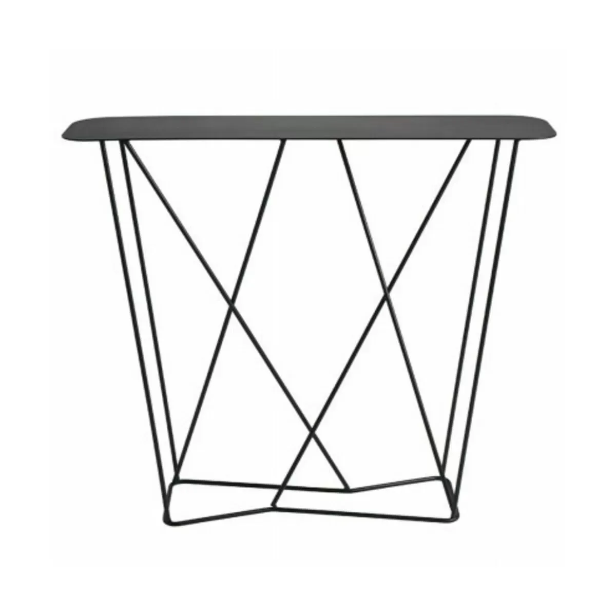 Console 100 cm en acier noir Philéas - Resistub