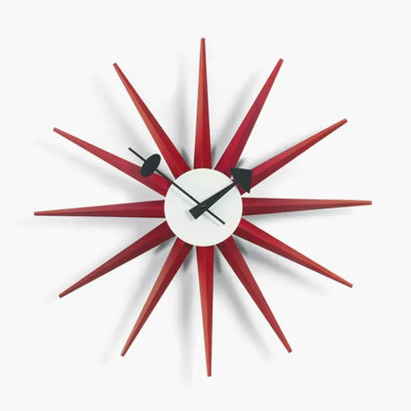 Vitra Sunburst Clock - rouge
