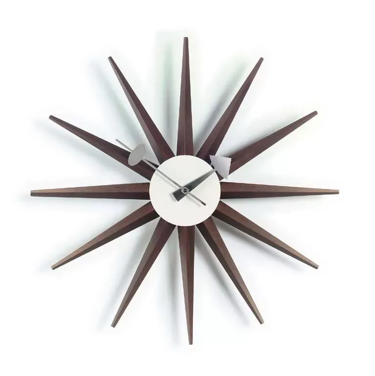 Vitra Sunburst Clock - noyer