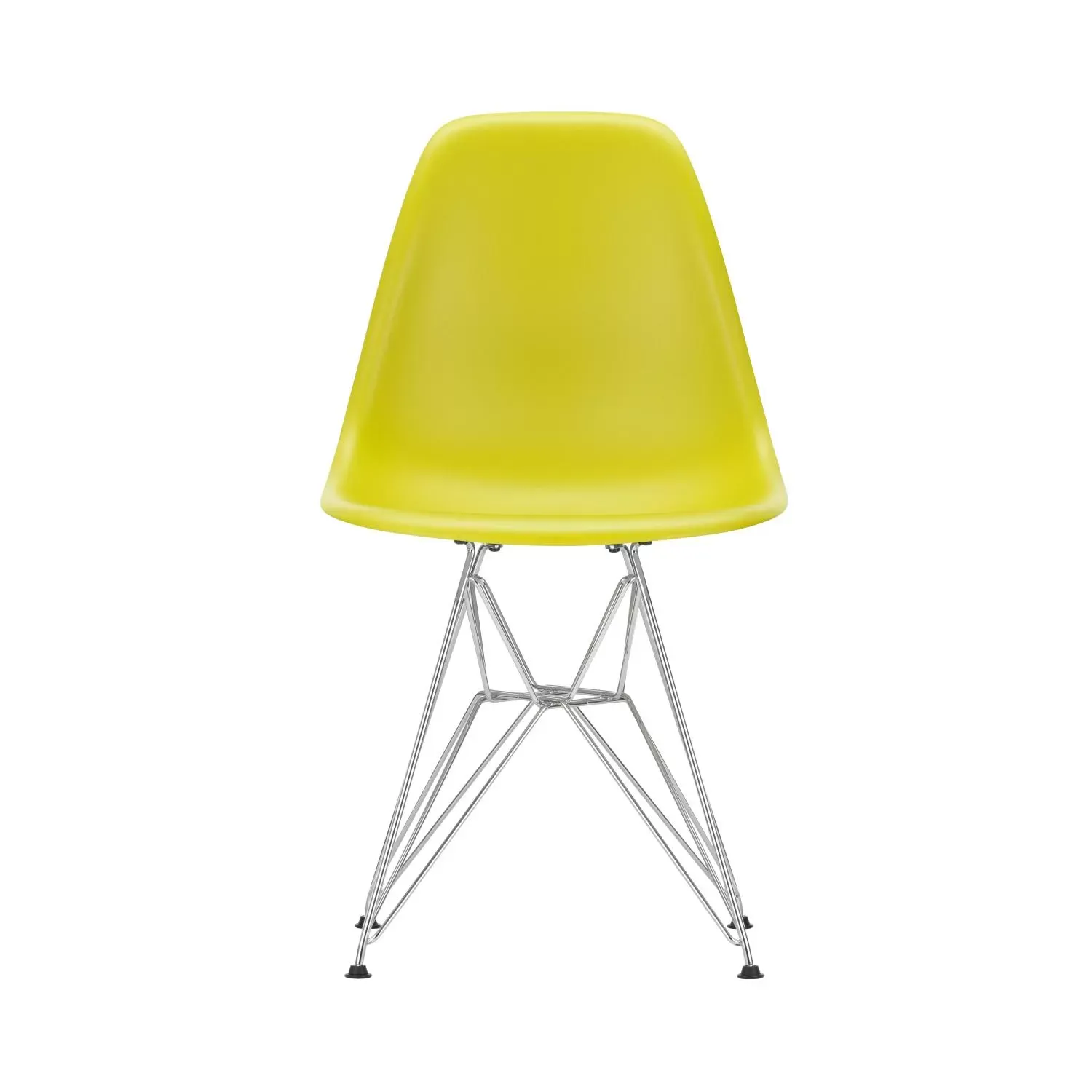 Vitra DSR Eames Plastic Side Chair - chromé - moutarde RE