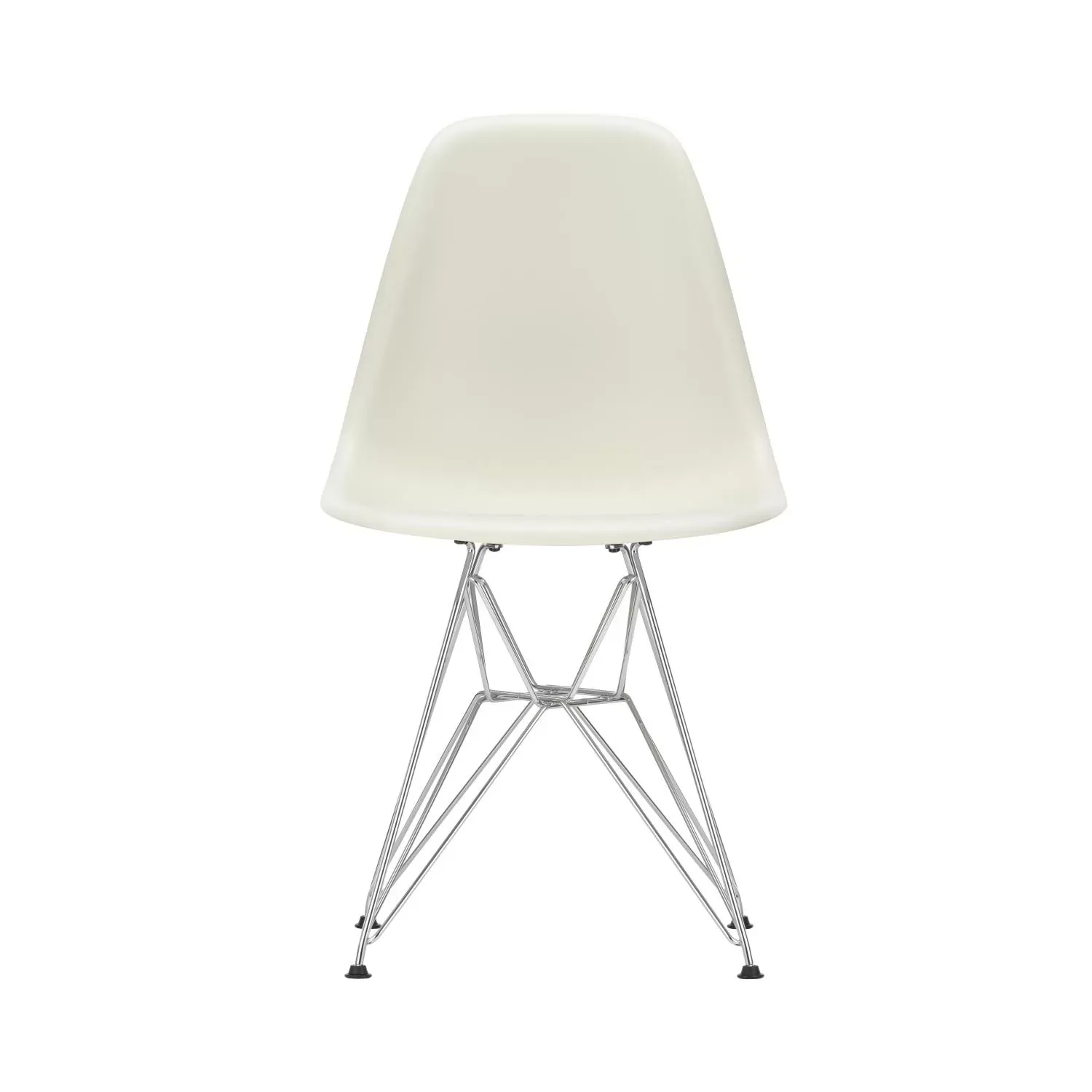 Vitra DSR Eames Plastic Side Chair - chromé - galet RE