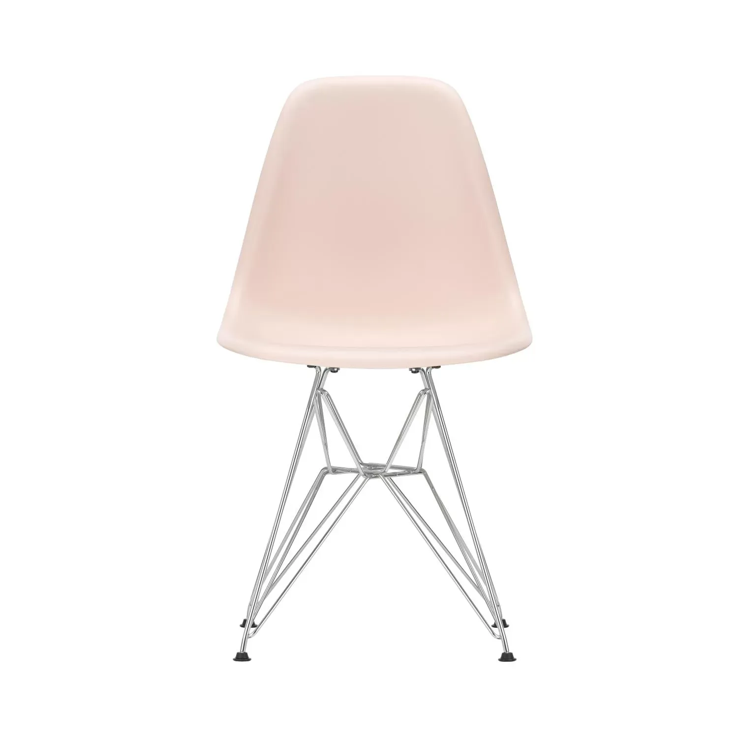 Vitra DSR Eames Plastic Side Chair - chromé - rose doux RE