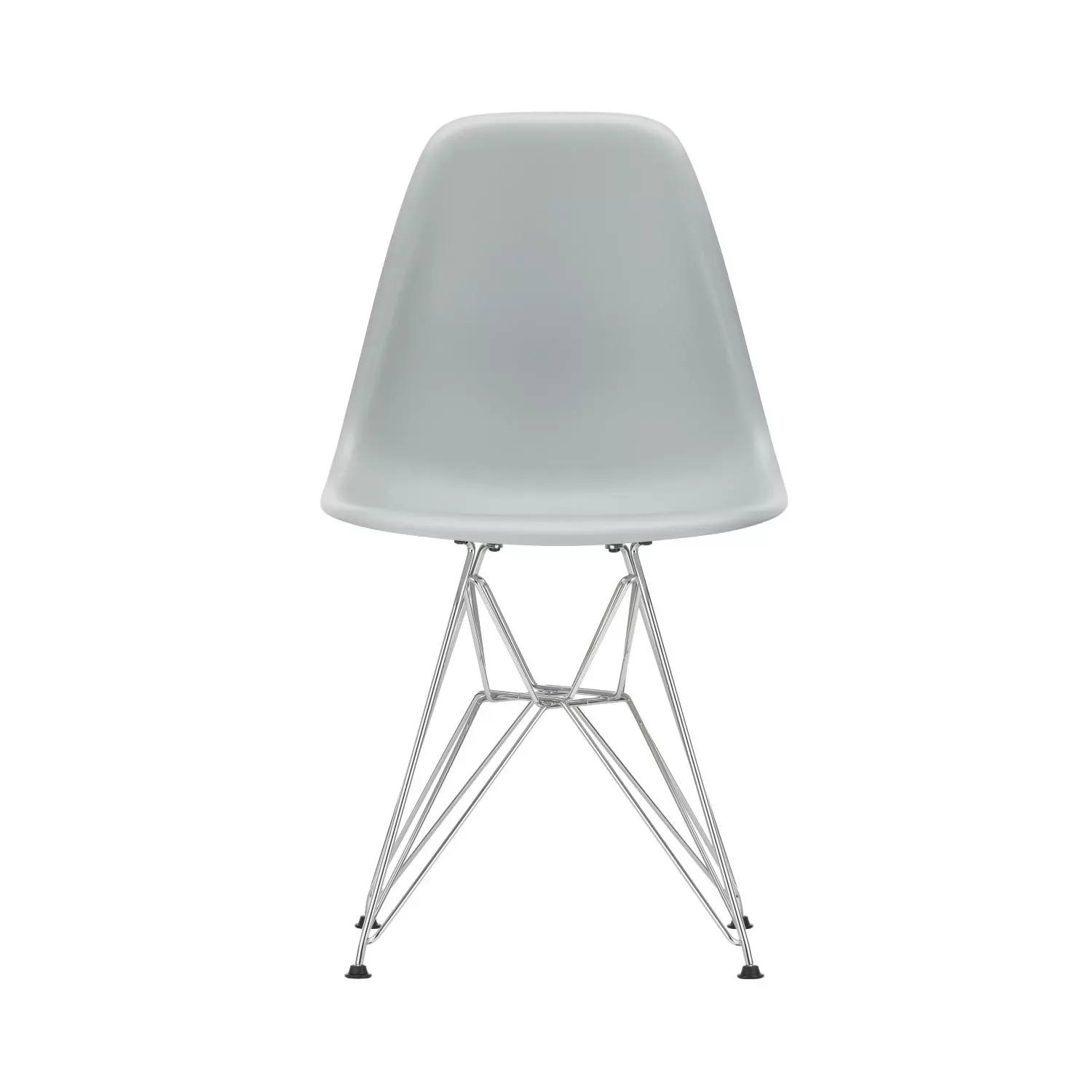 Vitra DSR Eames Plastic Side Chair - chromé - gris clair RE