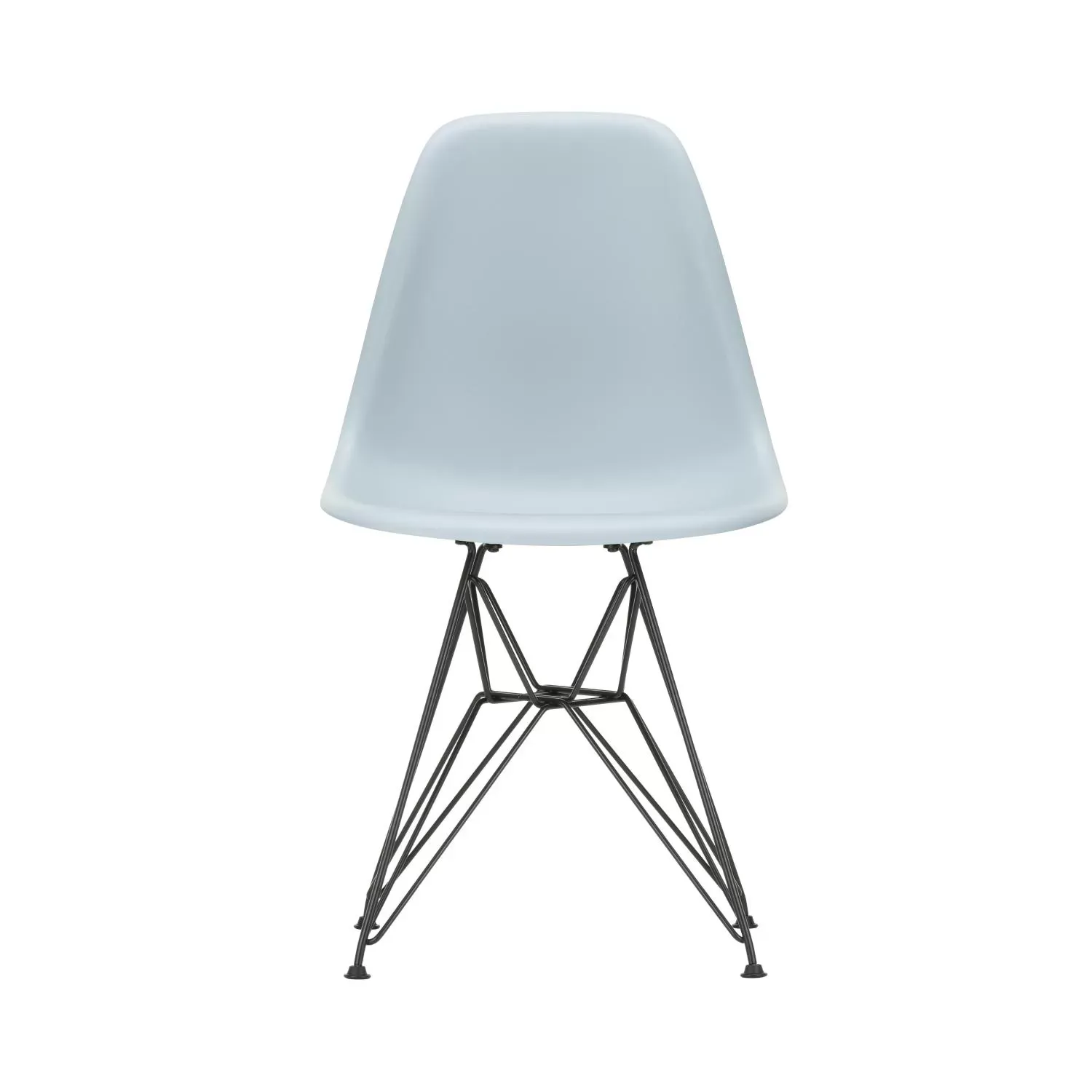 Vitra DSR Eames Plastic Side Chair - noir basique enduit de poudre - gris polaire RE