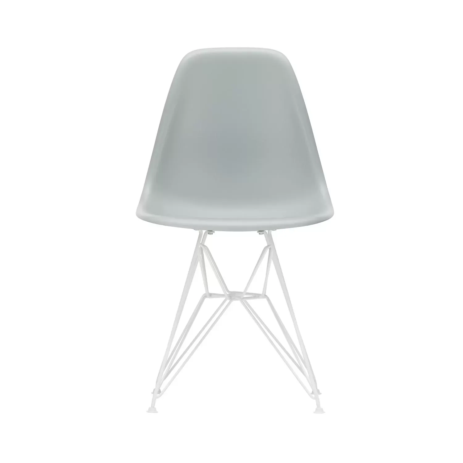 Vitra DSR Eames Plastic Side Chair - blanc - gris clair RE - gris clair RE