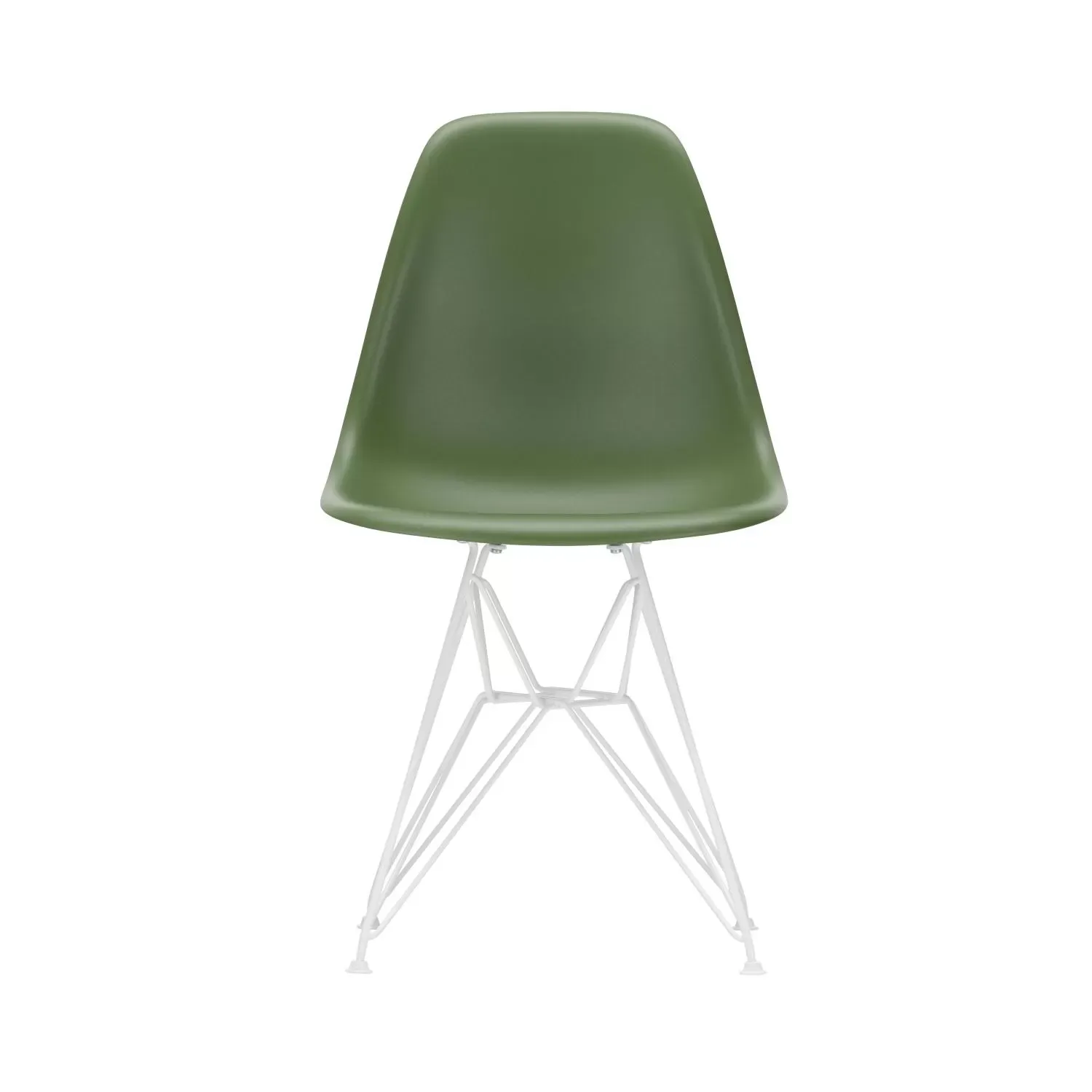 Vitra DSR Eames Plastic Side Chair - forest RE - blanc - forest RE