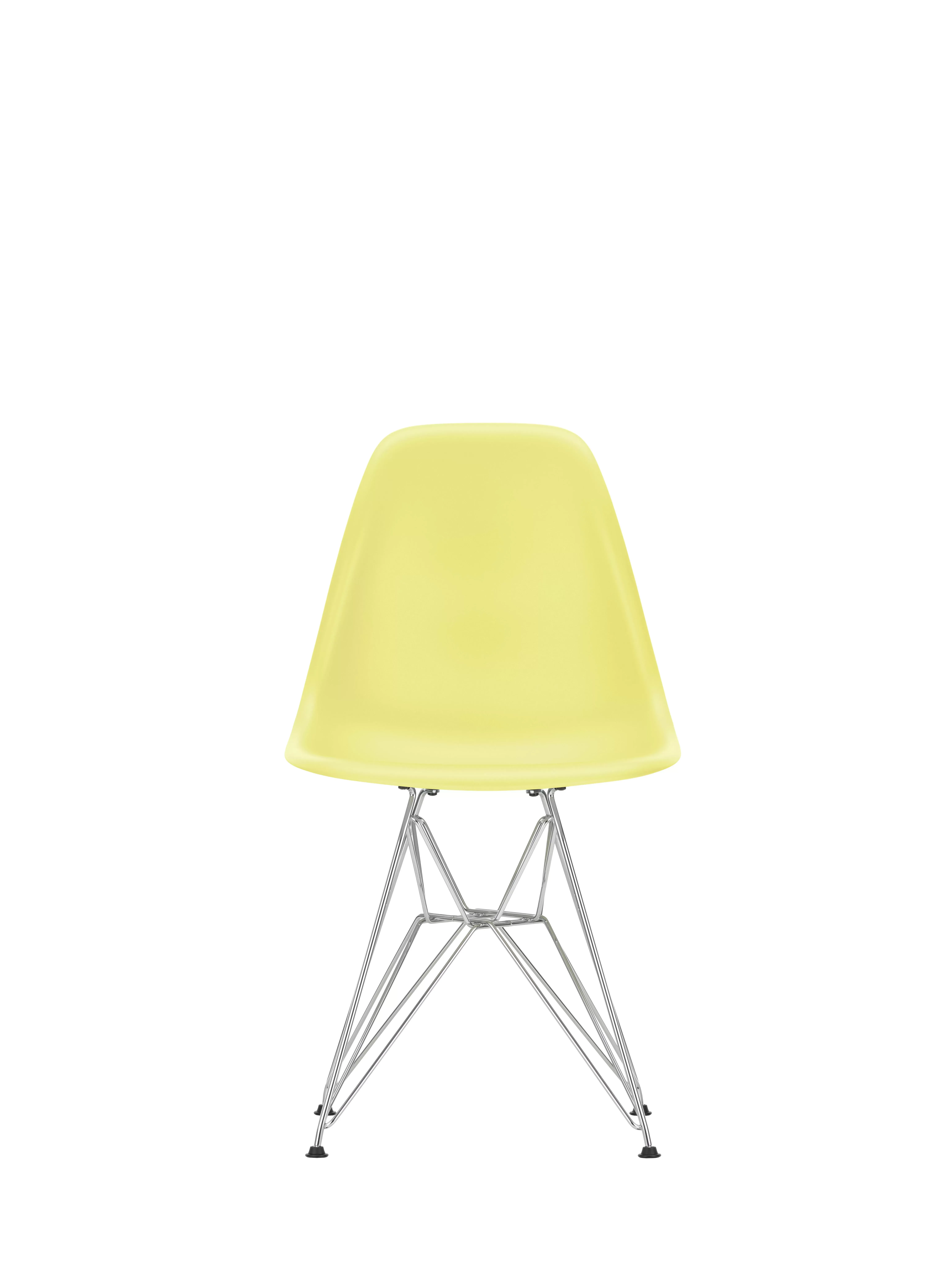 Vitra DSR Eames Plastic Side Chair - chromé - citron RE