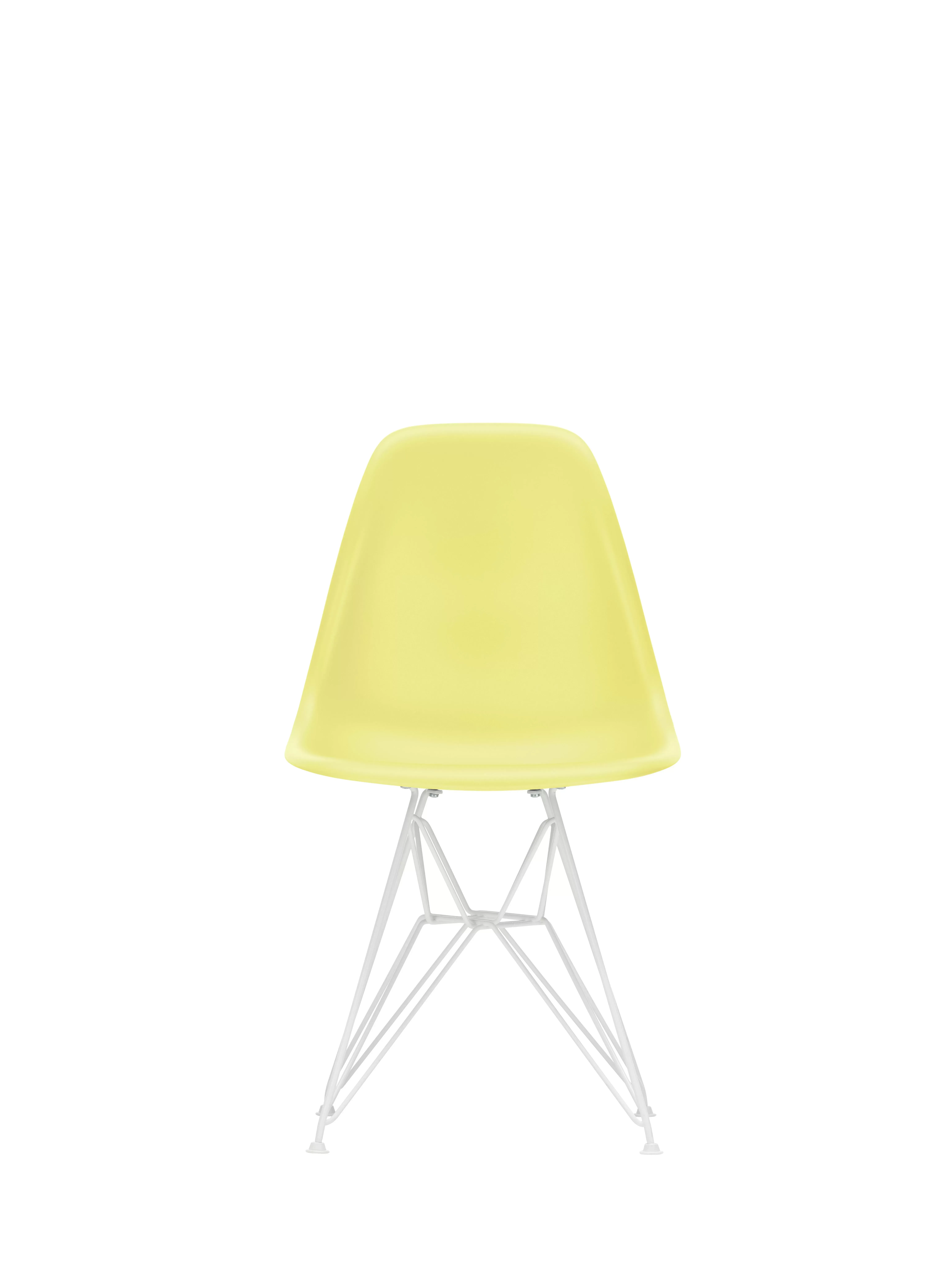 Vitra DSR Eames Plastic Side Chair - blanc - citron RE - citron RE